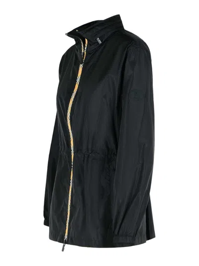Burberry 'blackpool' Black Polyamide Raincoat Women In Black