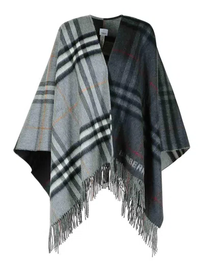 Burberry Grey Cashmere Blend Cape