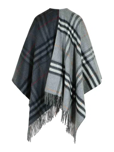 Burberry Grey Cashmere Blend Cape
