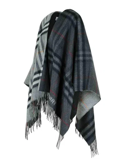 Burberry Grey Cashmere Blend Cape