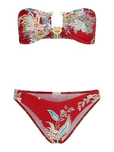 Zimmermann Red Polyamide Blend Bikini