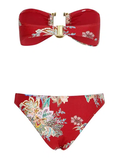 Zimmermann Red Polyamide Blend Bikini