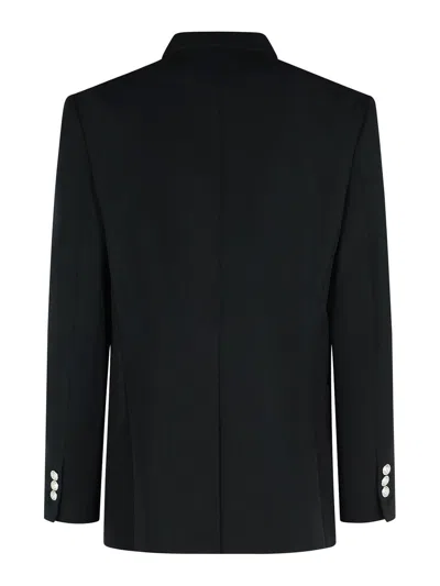 Balmain Black Virgin Wool Blazer In Black