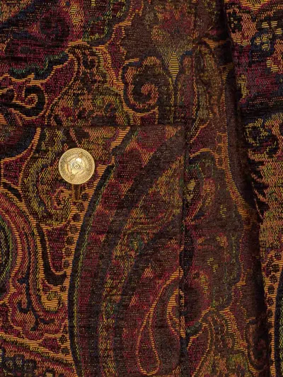 Chloé Jacket In Paisley Pattern Jacquard In Brown