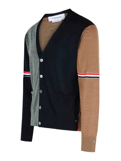Thom Browne Fun Multicolor Irgin Wool Cardigan In Multi