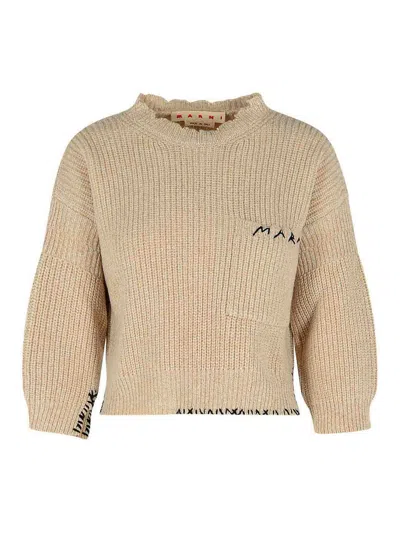 Marni Logo-embroidered Side-split Sweater