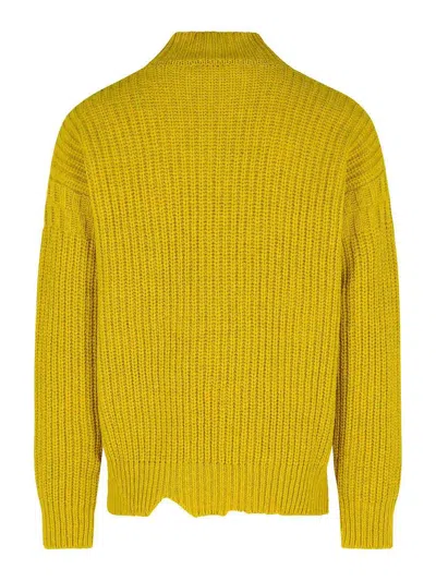 Marni Mustard Virgin Wool Turtleneck Sweater In Yellow