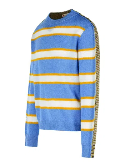 Marni Striped Pattern Round Neck Sweater In Multi