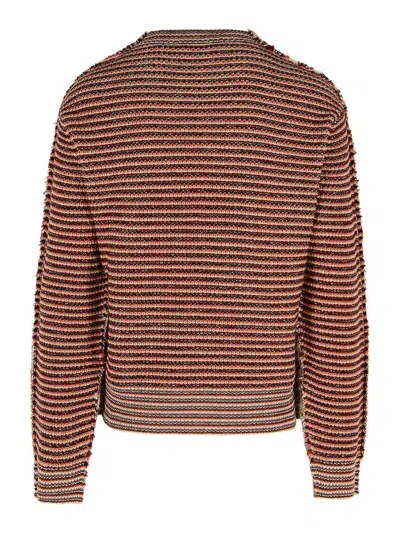 Marni Pink Striped Mohair Sweater