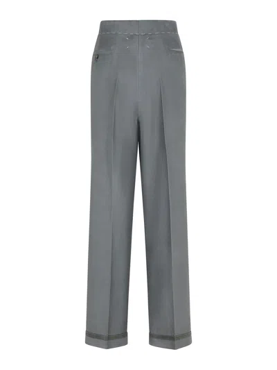 Maison Margiela Mohair Blend Trousers Featuring Drawstring Waist