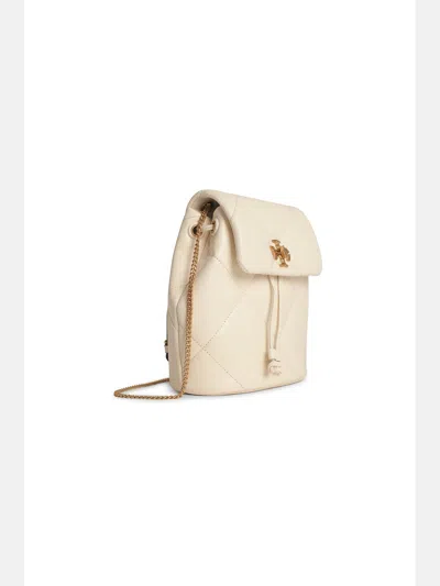 Tory Burch Kira White Leather Backpack