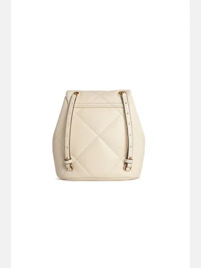 Tory Burch Kira White Leather Backpack
