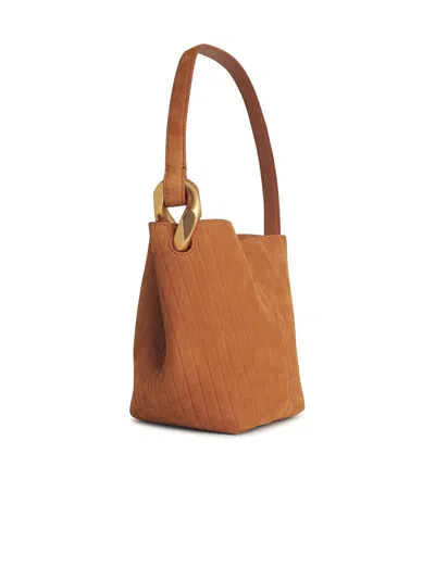 Jw Anderson Suede Bucket Bag Vertical Stitching