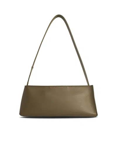 Marni Museo Baguette Bag In Green Leather In Brown
