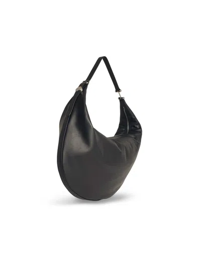 Marni Dot Medium Hobo Bag In Black Leather