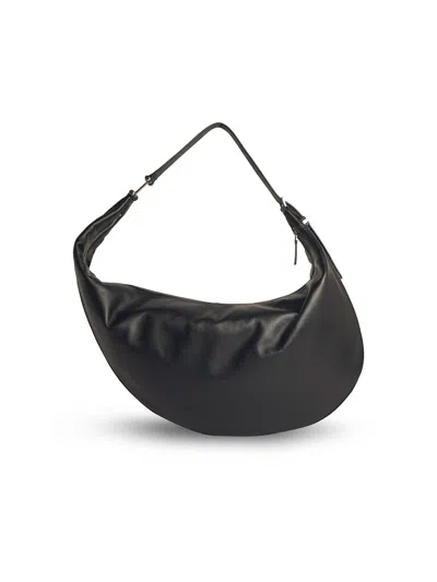 Marni Dot Medium Hobo Bag In Black Leather
