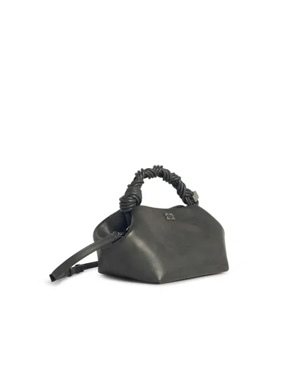 Ganni Bou Small Grey Leather Blend Bag