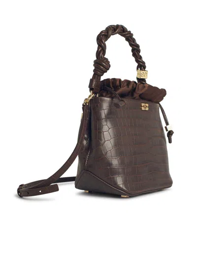 Ganni Women's Bou Bucket Bag In Brown