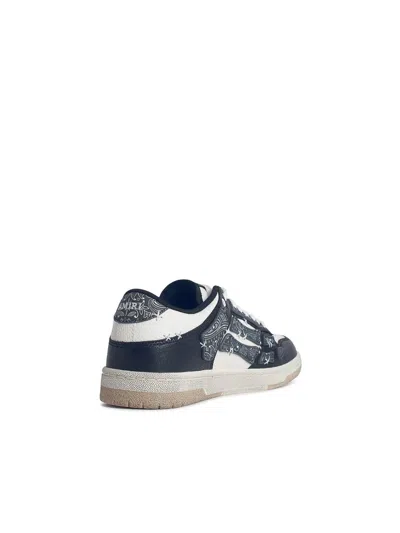 Amiri Skel Top Black Low Top Sneakers With Logo Patch On The Tongue And Logo Lettering On The Heel In Leat