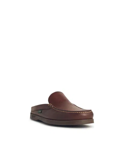 Paraboot Bahamas Brown Leather Loafers In Brown