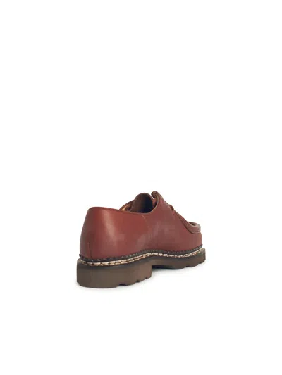 Paraboot Lace-up Shoes With Round Toe And Chunky Sole In Brown