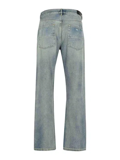 Amiri Straight Leg Mid-rise Distressed Trousers In Gray