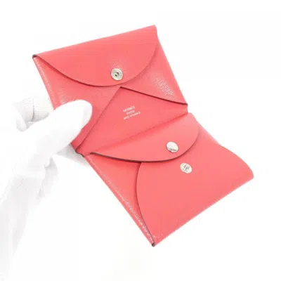 Pre-owned Hermes Red Color Coin Purse/coin Case ()
