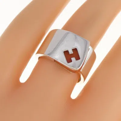 Pre-owned Hermes Silver Silver 925 Band Ring ()