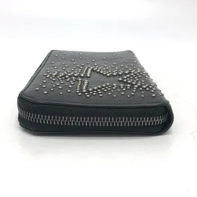 Pre-owned Jimmy Choo Black Leather Long Wallet (bi-fold) ()