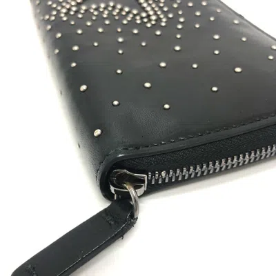Pre-owned Jimmy Choo Black Leather Long Wallet (bi-fold) ()
