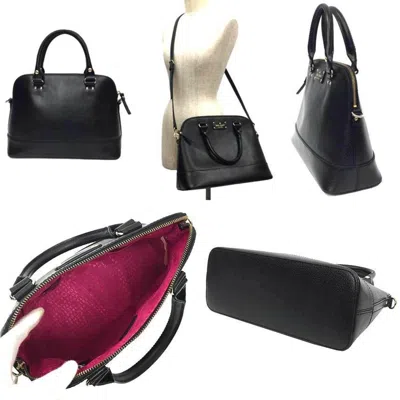 Pre-owned Kate Spade Black Leather Handbag Shoulder Bag ()