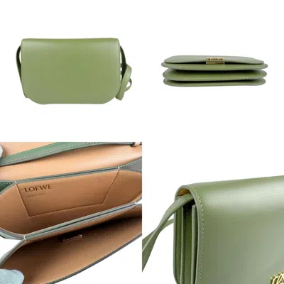Pre-owned Loewe Khaki Leather Shoulder Bag ()