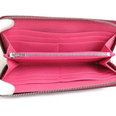 Pre-owned Loewe Pink Leather Long Wallet (bi-fold) ()