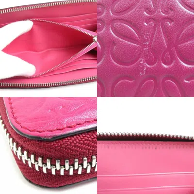 Pre-owned Loewe Pink Leather Long Wallet (bi-fold) ()