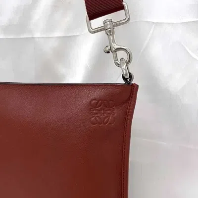 Pre-owned Loewe Red Color Leather Shoulder Bag ()