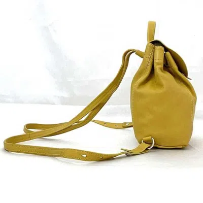 Pre-owned Longchamp Yellow Leather Backpack ()