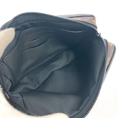 Pre-owned Louis Vuitton Black Brown Orange Monogram Clutch Bag Pochette Pouch ()
