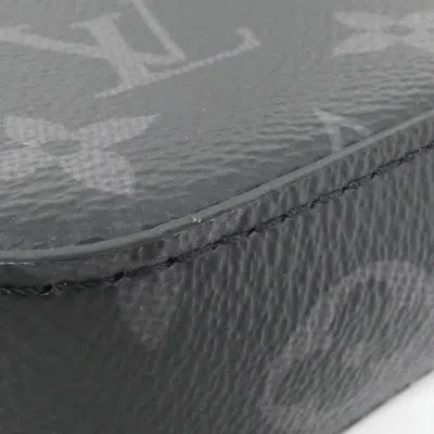 Pre-owned Louis Vuitton Black Coated Canvas Clutch Bag Handbag ()