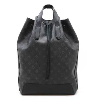 Pre-owned Louis Vuitton Black Gray Monogram Eclipse Leather Backpack ()