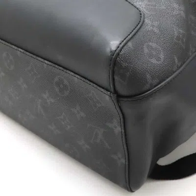 Pre-owned Louis Vuitton Black Gray Monogram Eclipse Leather Backpack ()
