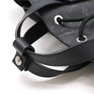 Pre-owned Louis Vuitton Black Gray Monogram Eclipse Leather Backpack ()