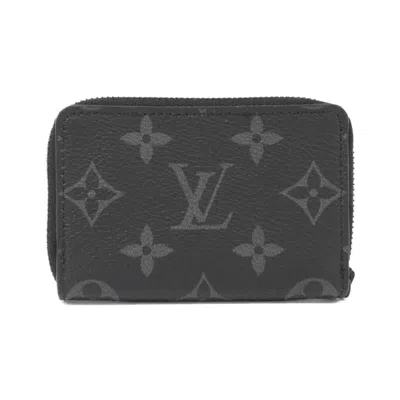 Pre-owned Louis Vuitton Black Gris Coated Canvas Coin Purse/coin Case () In Multi