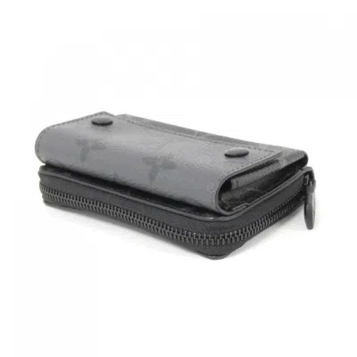 Pre-owned Louis Vuitton Black Gris Coated Canvas Coin Purse/coin Case () In Multi