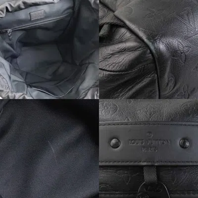 Pre-owned Louis Vuitton Black Monogram Shadow Backpack ()