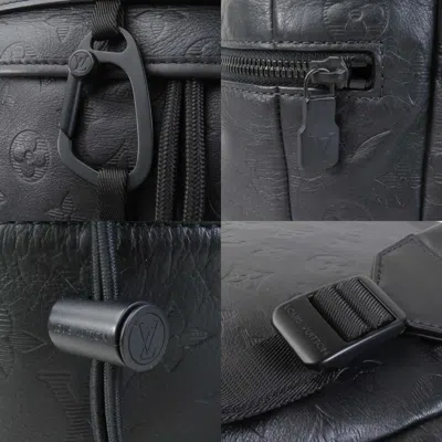 Pre-owned Louis Vuitton Black Monogram Shadow Backpack ()