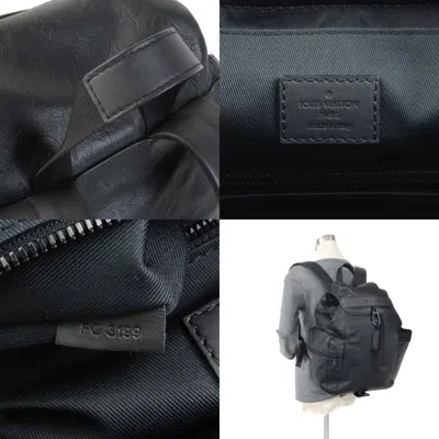 Pre-owned Louis Vuitton Black Monogram Shadow Backpack ()