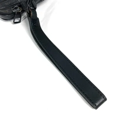 Pre-owned Louis Vuitton Black Noir Leather Clutch Bag Pouch ()