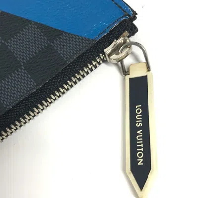 Pre-owned Louis Vuitton Black Red Color White Damier Graphite Clutch Bag Pochette Pouch ()