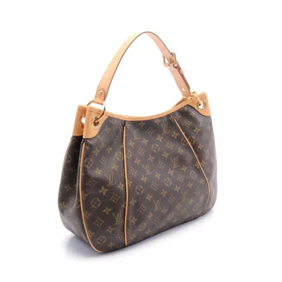 Pre-owned Louis Vuitton Brown Coated Canvas Leather Shoulder Bag ()