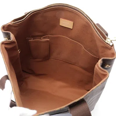 Pre-owned Louis Vuitton Brown Coated Canvas Leather Tote Bag ()